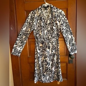 Classic Vintage 90s EXPRESS Leopard Print wrap dress
